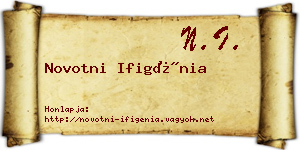 Novotni Ifigénia névjegykártya